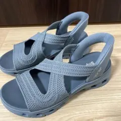 美品！SKECHERS スリップインズ サンダル 25cm グレー 厚底のサムネイル