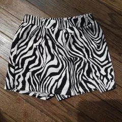 SHEIN ゼブラ柄スカート風キュロット9Y
