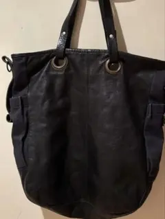 Ally Capellino アリーカペリーノ レザー&キャンバス トートバッグ