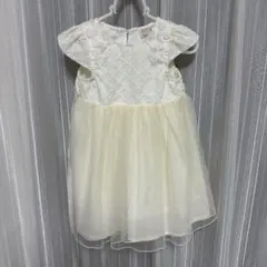 petit main プティマイン お花レースチュールワンピース 90cm