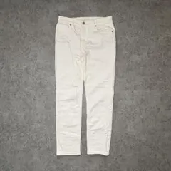 【UNIQLO】レディース デニム ジーンズ ホワイト 25インチ M