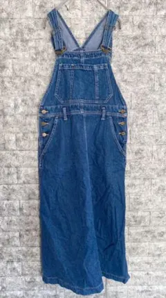 【雰囲気抜群】　美品　デニムオーバーオール　デニムワンピース　Mサイズ　古着女子