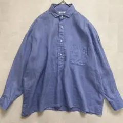ピコ様専用　LE GLAZIK　ルグラジック　リネン　オーバーシャツ　ブルーのサムネイル
