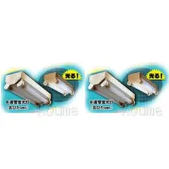 本当に光る！ 蛍光灯マスコット ガチャ 直管蛍光灯 古びたver 2個