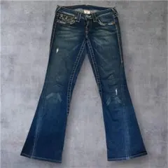 【美品】 TRUE RELIGION 25インチ ブーツカットデニム ローライズのサムネイル