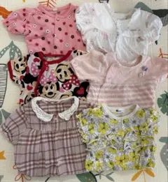 ベビー　半袖カバーオール　ロンパース　6枚セット　60-70cm