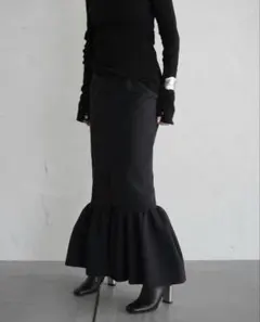 ETRE TOKYO マーメイドスカート ロング スリット ブラック Sのサムネイル