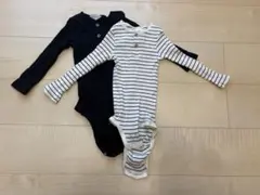 H&M ストライプロンパース 12-18M 2点セット