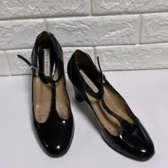 FABIO RUSCONI ファビオルスコーニ　Tストラップエナメルパンプス