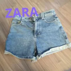 ZARA デニムショートパンツ ロールアップ
