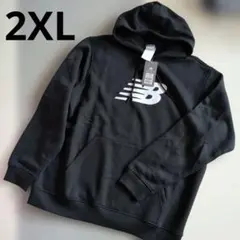 新品タグ付き✨ New Balance パーカー 2XL 裏起毛 ブラックのサムネイル