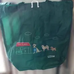 Elanco エコバッグ 犬柄 グリーン