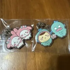 ちいかわ×サンリオ☆ラバーキーホルダー☆マイメロ ハンギョドン