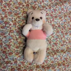 くまのプーさん 可愛いピンク ぬいぐるみ 約15cm