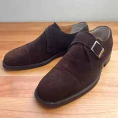 【美品】BALLY バリー｜本革スエード モンクストラップシューズ 26.5cmのサムネイル