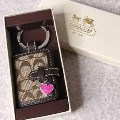 COACH Frame Charm Signature Heart Bag