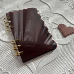 A6 アクリルバインダー 雲 ブラウン バインダー貯金 リフィル5枚セット