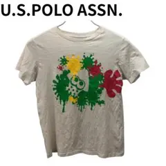 U.S. POLO ASSN半袖 Tシャツ ホワイト カラフル プリント