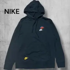 め*ぃ様 【美品】ナイキ 刺繍 ロゴ パーカー 人気 入手困難 NIKE希少 レ