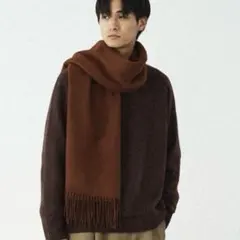 WYM LIDNM CASHMERE BLEND SOFT STOLE ブラウン