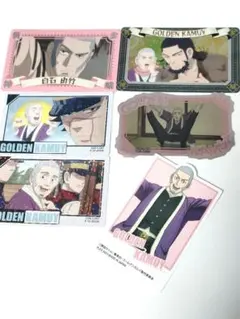 ゴールデンカムイトレーディングコレクトメタリックカード＆ステッカー白石キロランケ