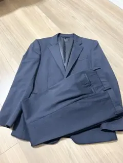 beams ネイビー ストライプ ビジネススーツ　上下セット　サイズ44