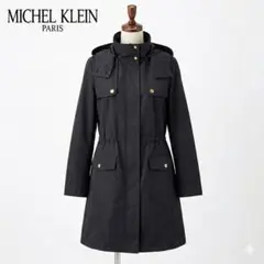 ミッシェルクラン モッズコート 黒 M フード取外可　通勤　春秋　軽量　きれいめ