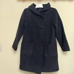フード付きダークグレーコート　Mサイズ
