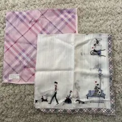 BURBERRY ハンカチ 2枚セット　女の子　ダックスフント 新品未使用】BURBERRY ハンカチ 2枚set(女の子ダックス犬) - メルカリ