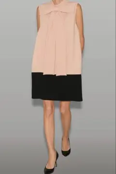 【美品】yoko chan ヨーコチャン ワンピース ノースリーブ リボン
