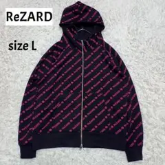 ReZARD 総柄 ジップアップパーカー