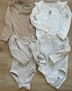 H&M ベビー服 ロンパース4点セット ボディスーツ まとめ売り セット
