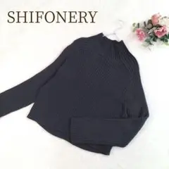 【シフォネリ】 レディース ハイネックセーター ニット ブラック サイズ38