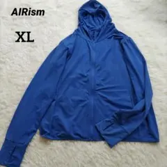 UNIQLO　ユニクロ　エアリズムUVカットメッシュパーカー　長袖　ブルー　XL