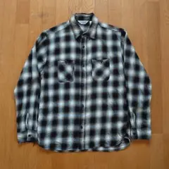 ファイブブラザー 80年代 ヘビーネルシャツ バッファローチェック 黒