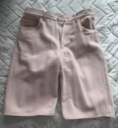 AURALEE SILK NEP DENIM 5P WIDE SHORTS