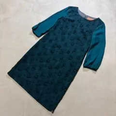 SunaUna 花柄刺繍 長袖ワンピース