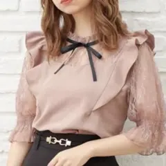 INGNI 袖レースフリルブラウス