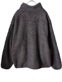 ​極美品✨ユニクロ ファーフリースフルジップジャケット チャコールグレー XL