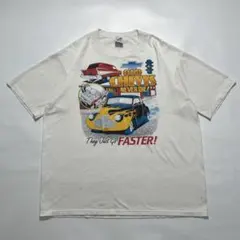 90s シボレー USA製ビンテージT XL 白系 クラシックカー ○8937