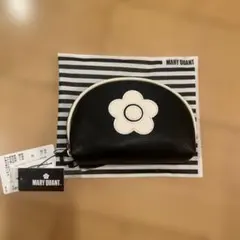 MARY QUANT ブラック フラワーポーチ