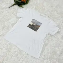 INÉD Tシャツ フォトプリント 白 綿100% ストリート インテリジェンス