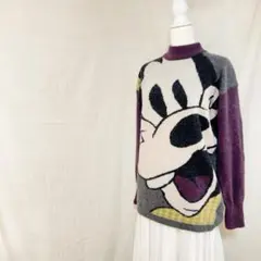 MICKEY&CO ニット セーター グーフィー　モックネック　USA製　90s