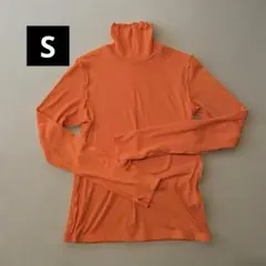 GU ソフトリブタートルネック オレンジ S
