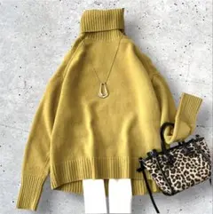 美品 イエナ　定価1,9万　ニット　ウール　カシミヤ　イエロー