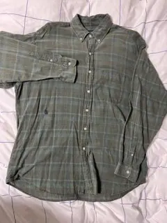 NAUTICA チェックシャツ　オリーブグリーン