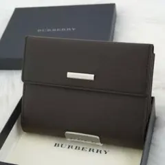 未使用　箱付き　BURBERRY LONDON 折り財布　ノバチェック　ブラウン