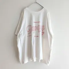 【訳アリ】H&M Tシャツワンピース 白 Papaya プリント 綿100% 夏のサムネイル