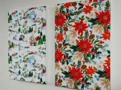 .*↟⍋*↟. 私の街にもXmas ファブリックパネル 28×15㎝ 2枚組