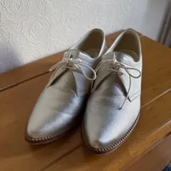 BARcLAY バークレー　シルバー ホワイトコンビ　レースアップシューズ